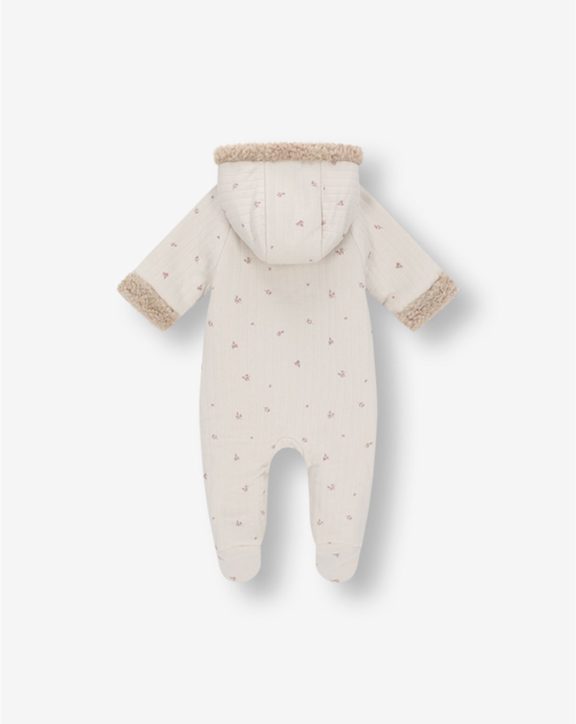 Quilted Jersey Hooded Overall With Sherpa Y2