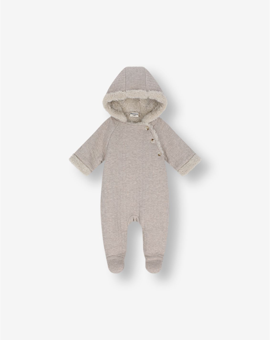 Quilted Jersey Hooded Overall With Sherpa Y5