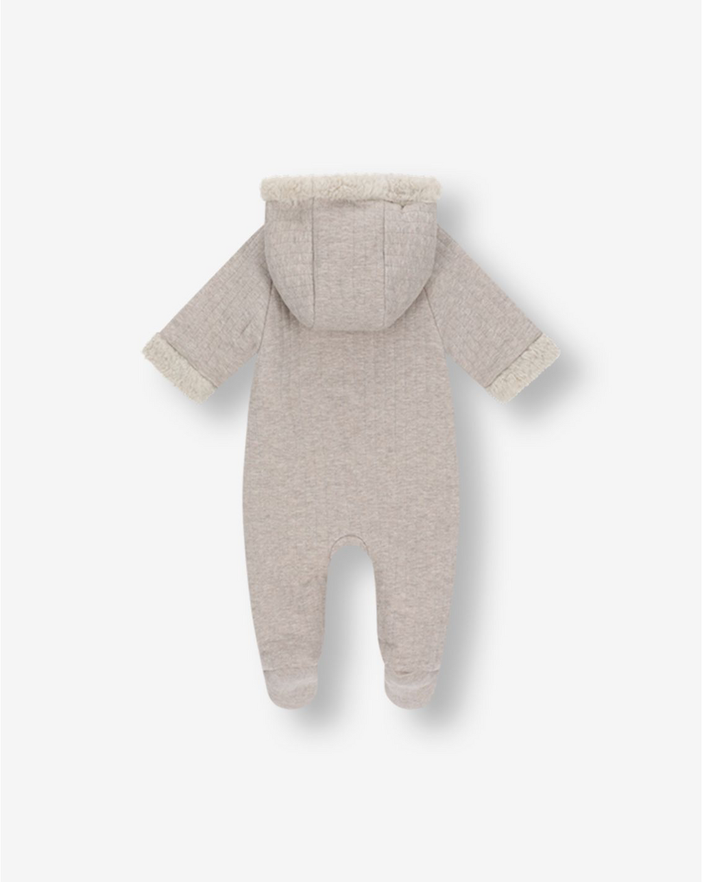 Quilted Jersey Hooded Overall With Sherpa Y5