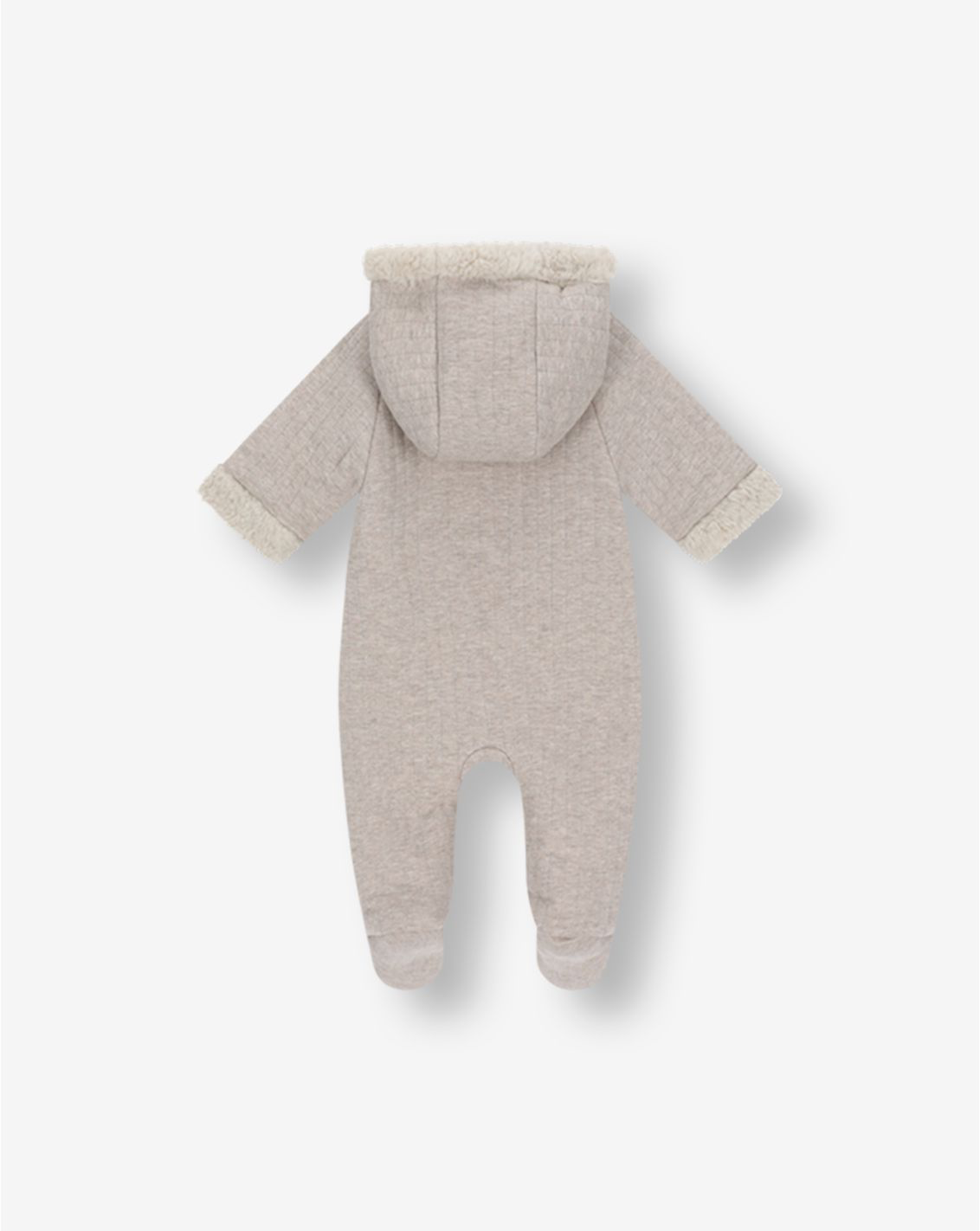 Quilted Jersey Hooded Overall With Sherpa Y5
