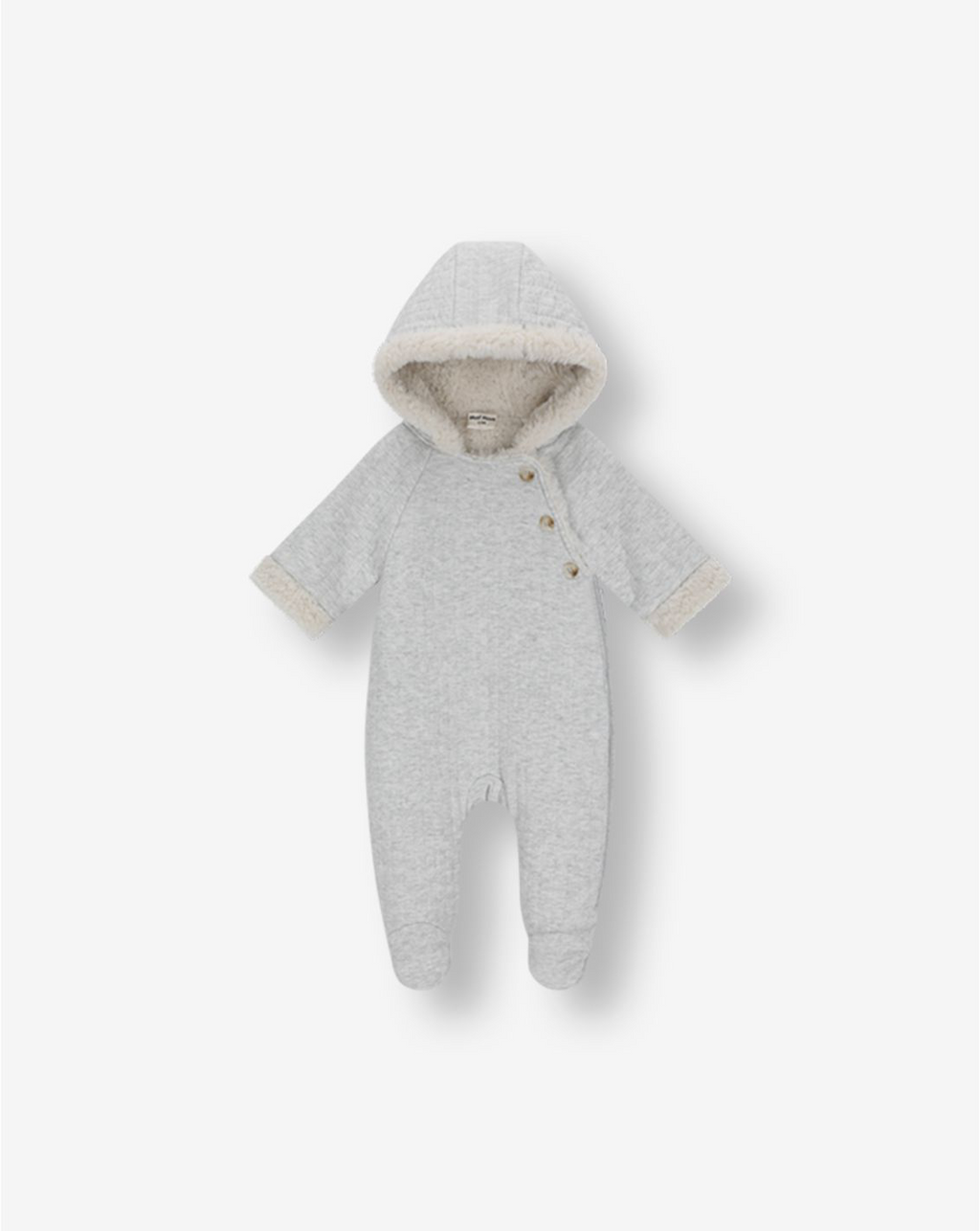 Quilted Jersey Hooded Overall With Sherpa Y5