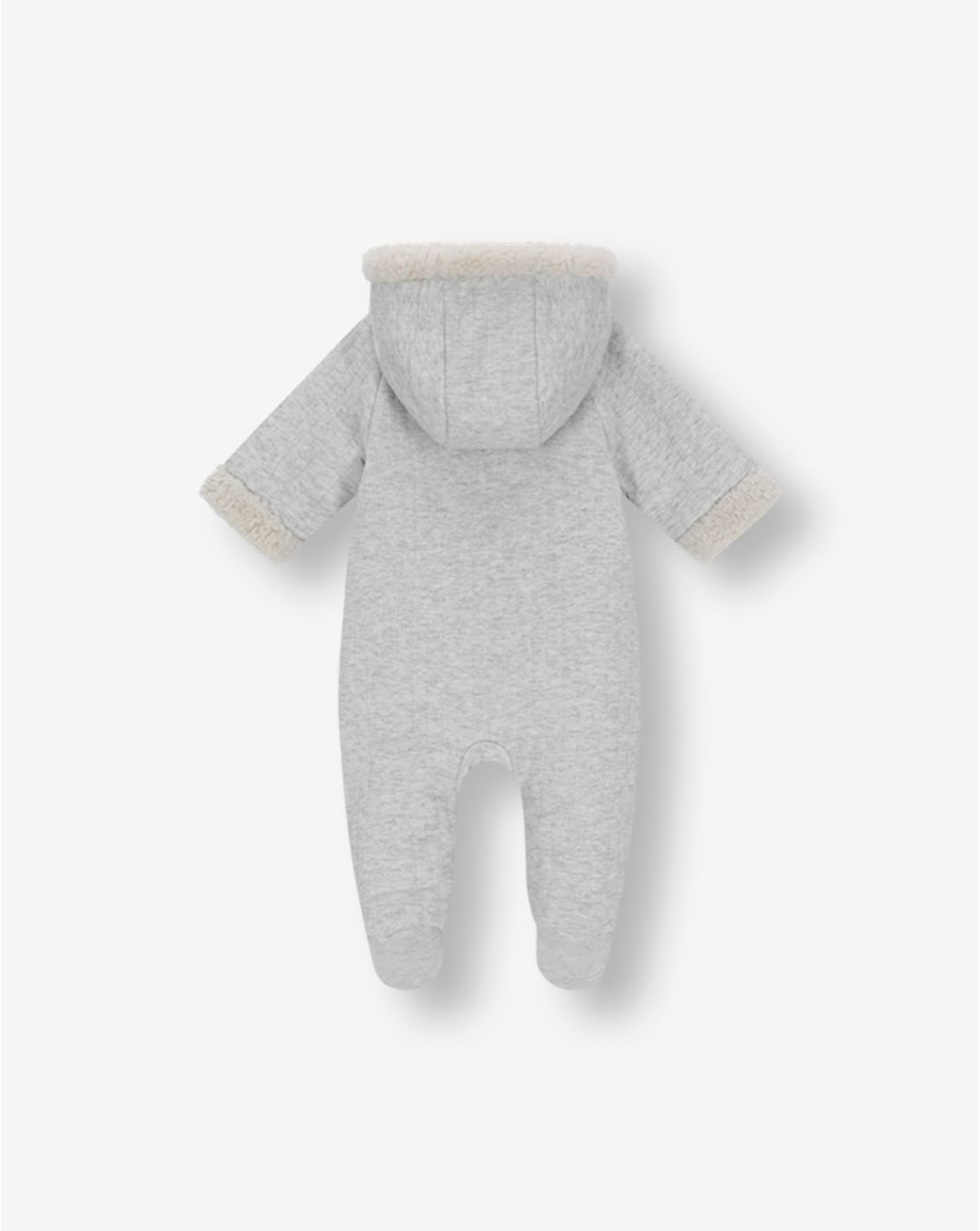 Quilted Jersey Hooded Overall With Sherpa Y2