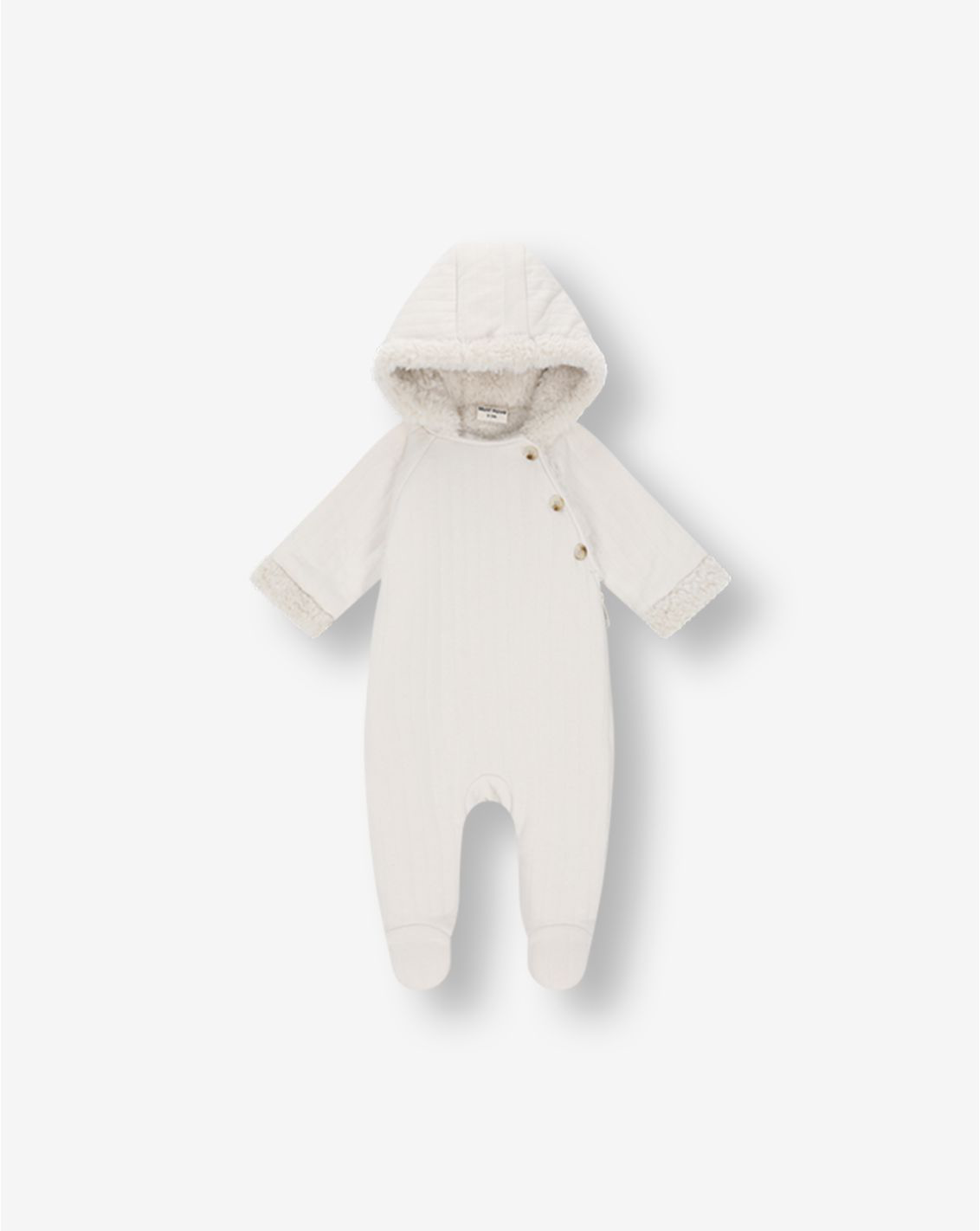 Quilted Jersey Hooded Overall With Sherpa Y5