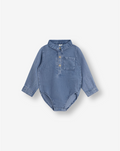 Woven Bodysuit With Pocket WB1