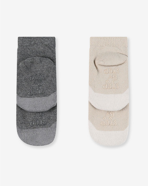 滑り止め付きテリーフーティーソックス2足組 SOCKS4 