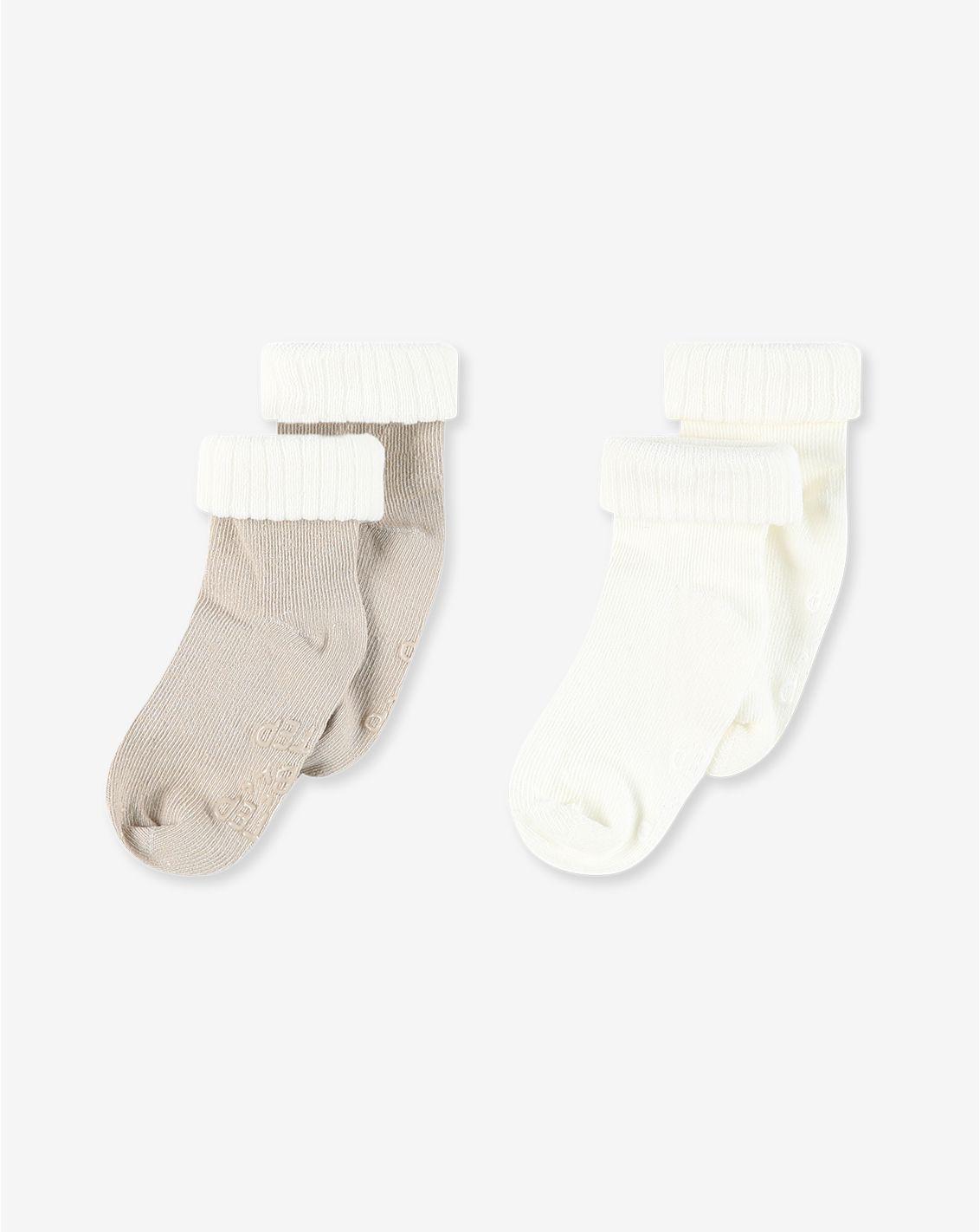 2 Pack Rib Socks With Anti Slip Print SOCKS3