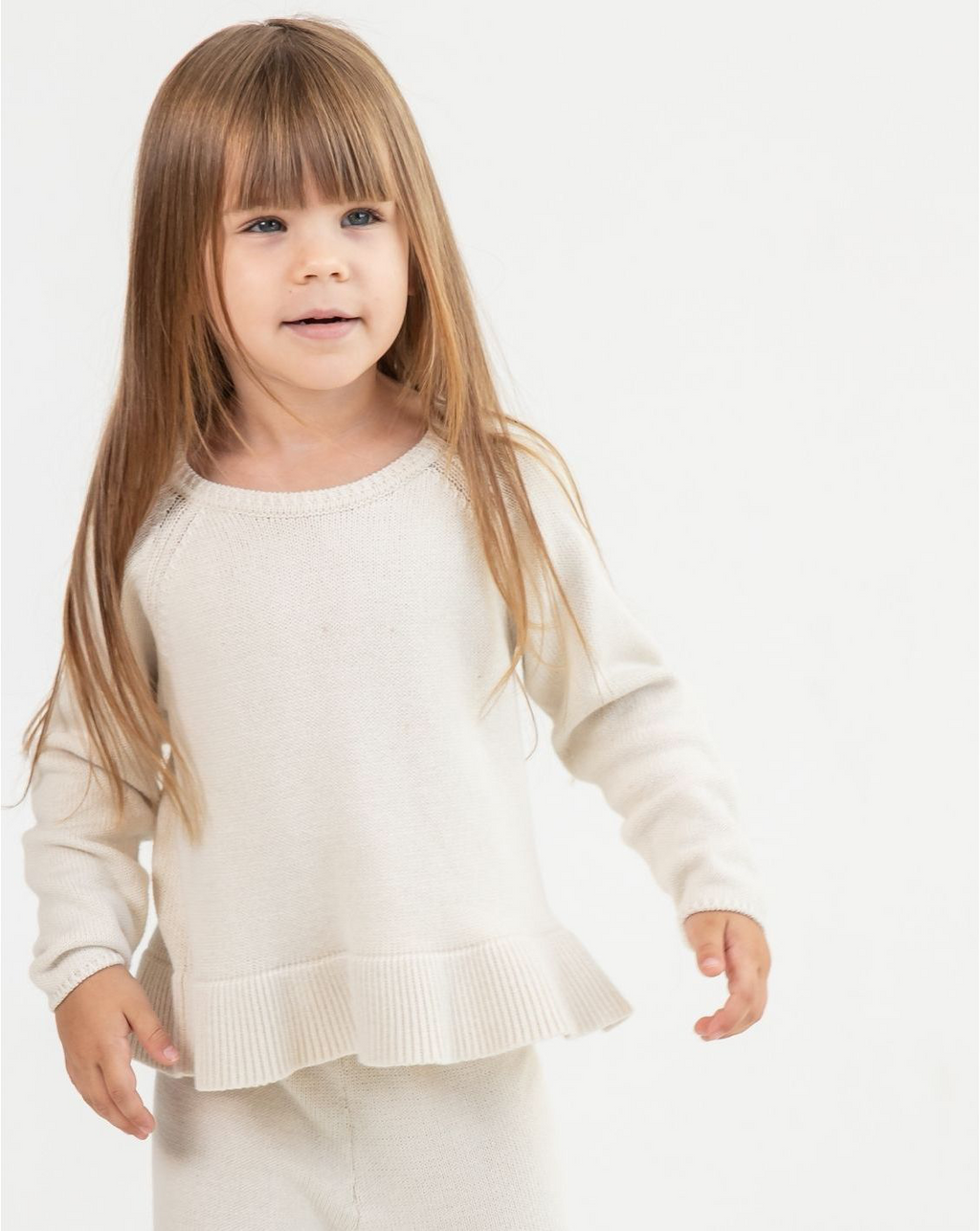 女の子用フリル付きセーター S14