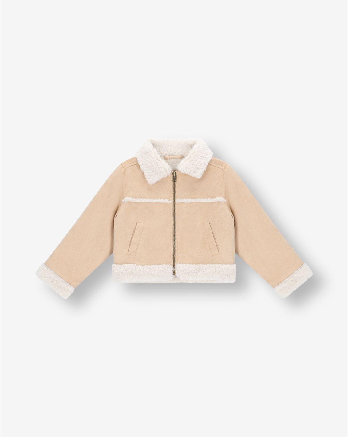 Girls Suede & Sherpa Jacket Y2