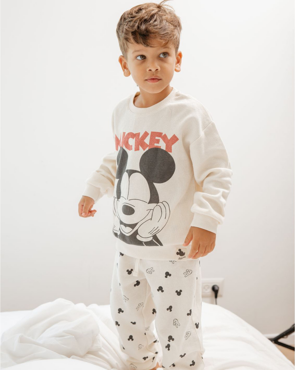 ชุดนอนเด็กผู้ชายลายดิสนีย์ Snuggle Pique PJ 