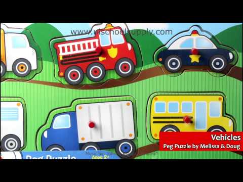 Melissa & Doug Peg Puzzle - Vehicles