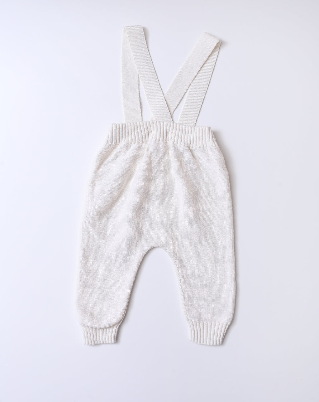 サスペンダー付きニットオーバーオール BR