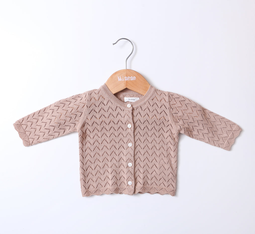 Knitted Lace Cardigan With Buttons BR