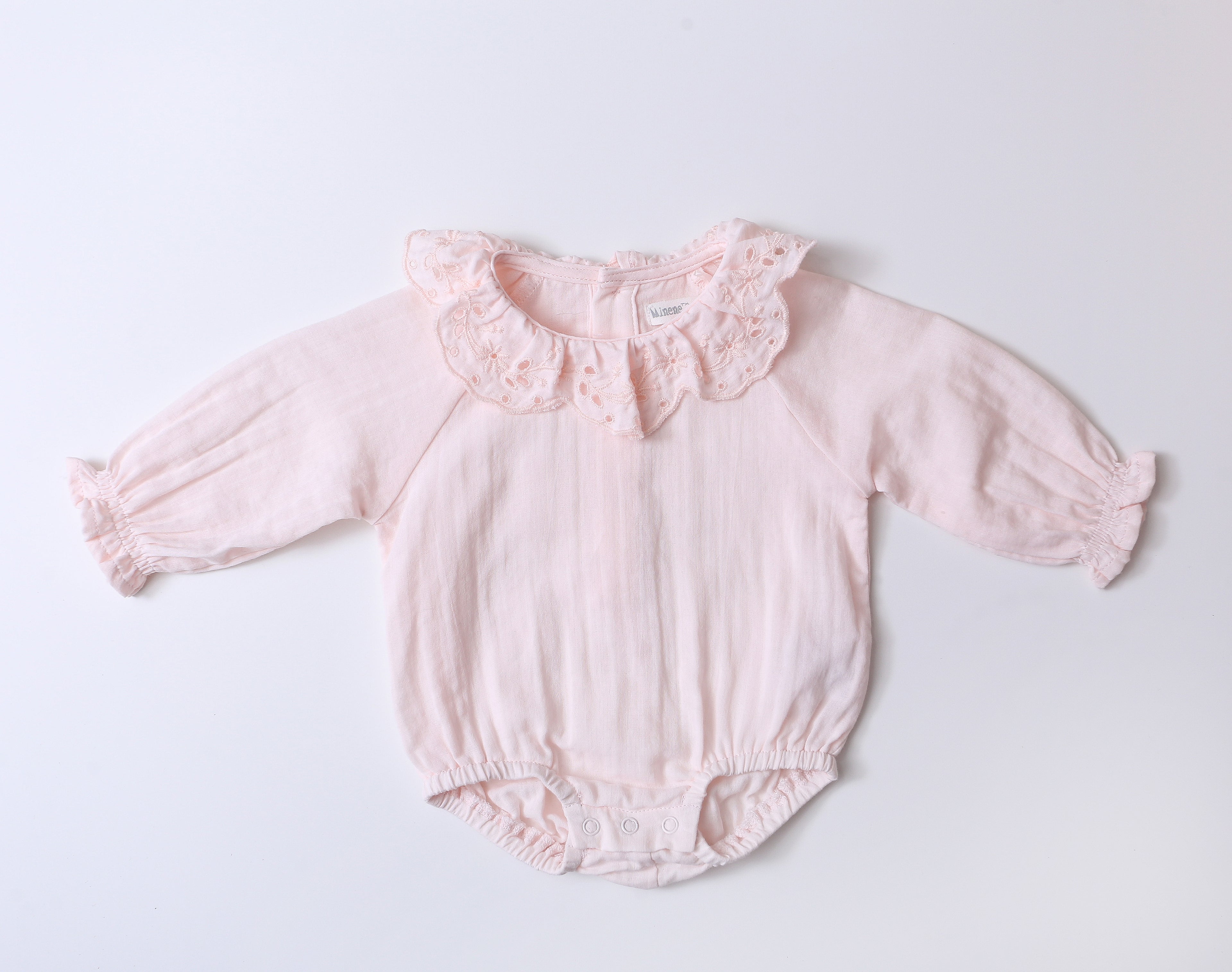 Bodysuit With Embroidery Ruffle Collar BR