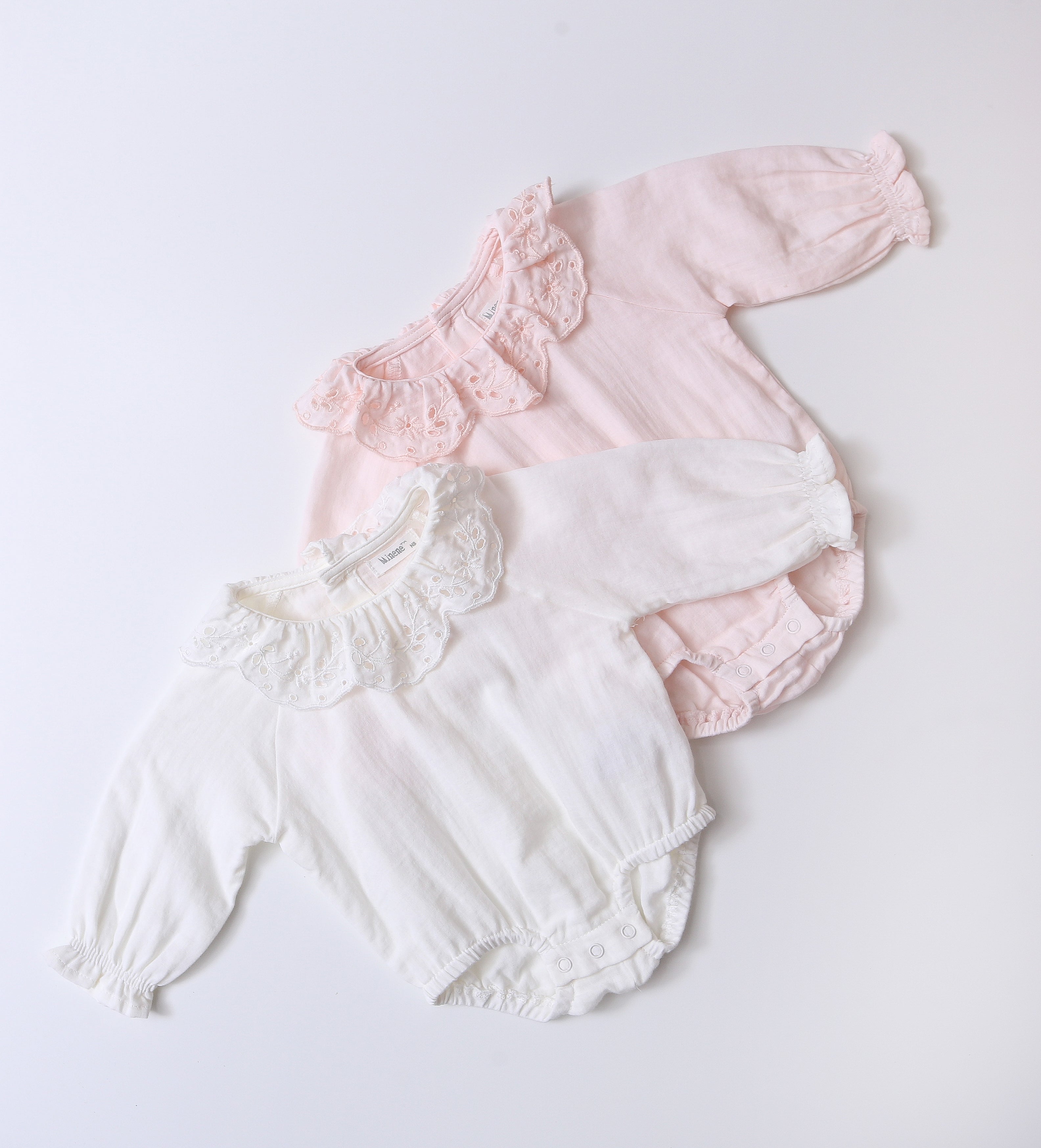 Bodysuit With Embroidery Ruffle Collar BR