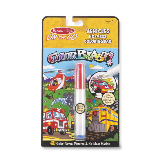 On the Go ColorBlast No-Mess Coloring Pad - Vehicles