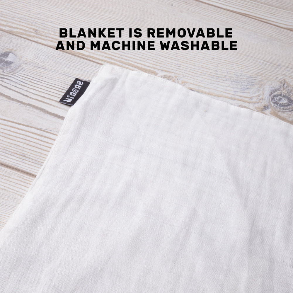 Bamboo Muslin with Silicone Baby Teething Ring