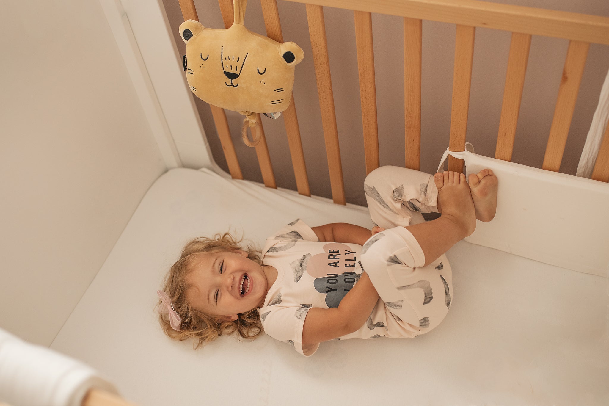 Baby Soft Music Toy - LIGHT GREY FOX