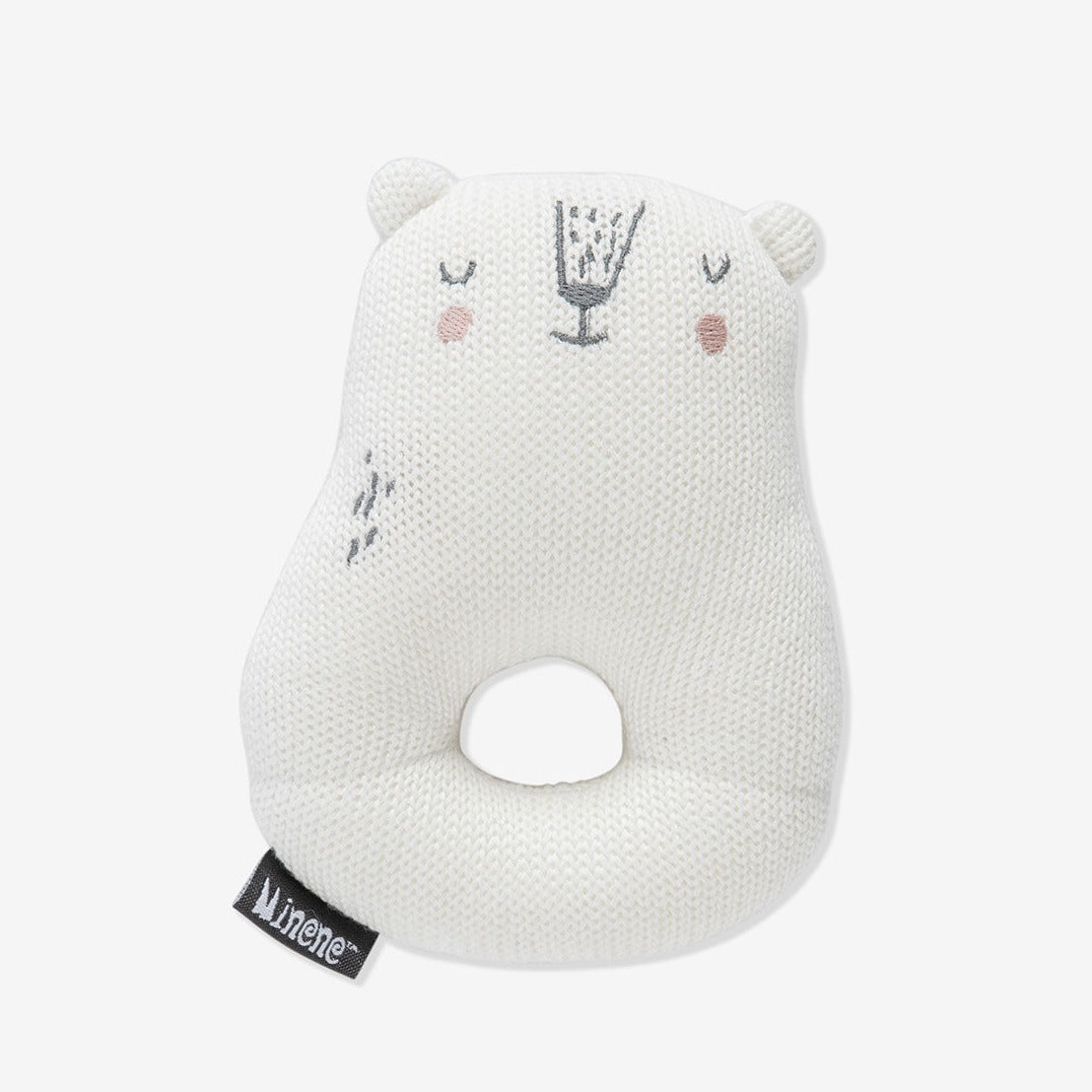 Knitted Animal Round Rattle-Bear