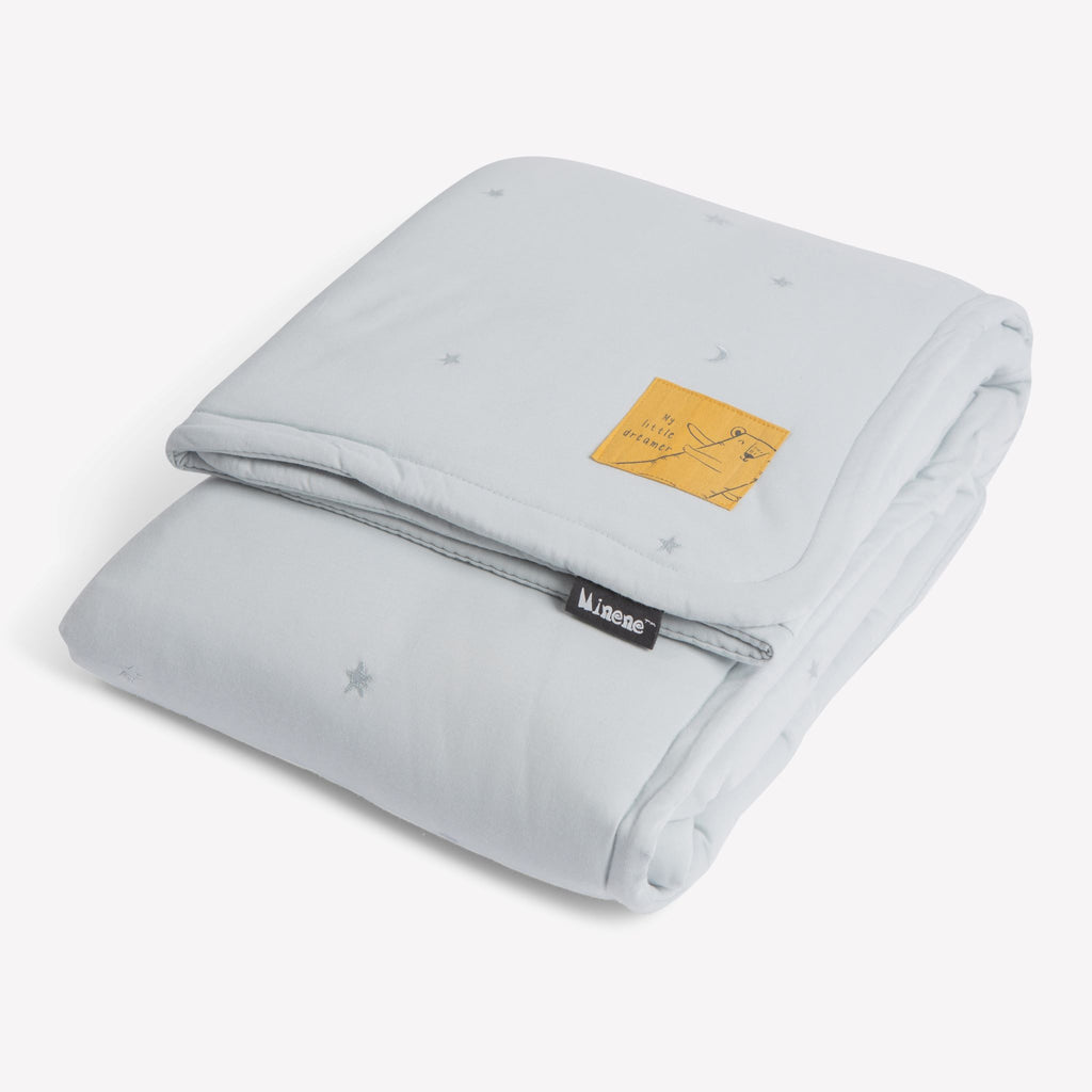 Large Reversible Jersey Winter Quilt 85x115 cm - Embroidery Collection !