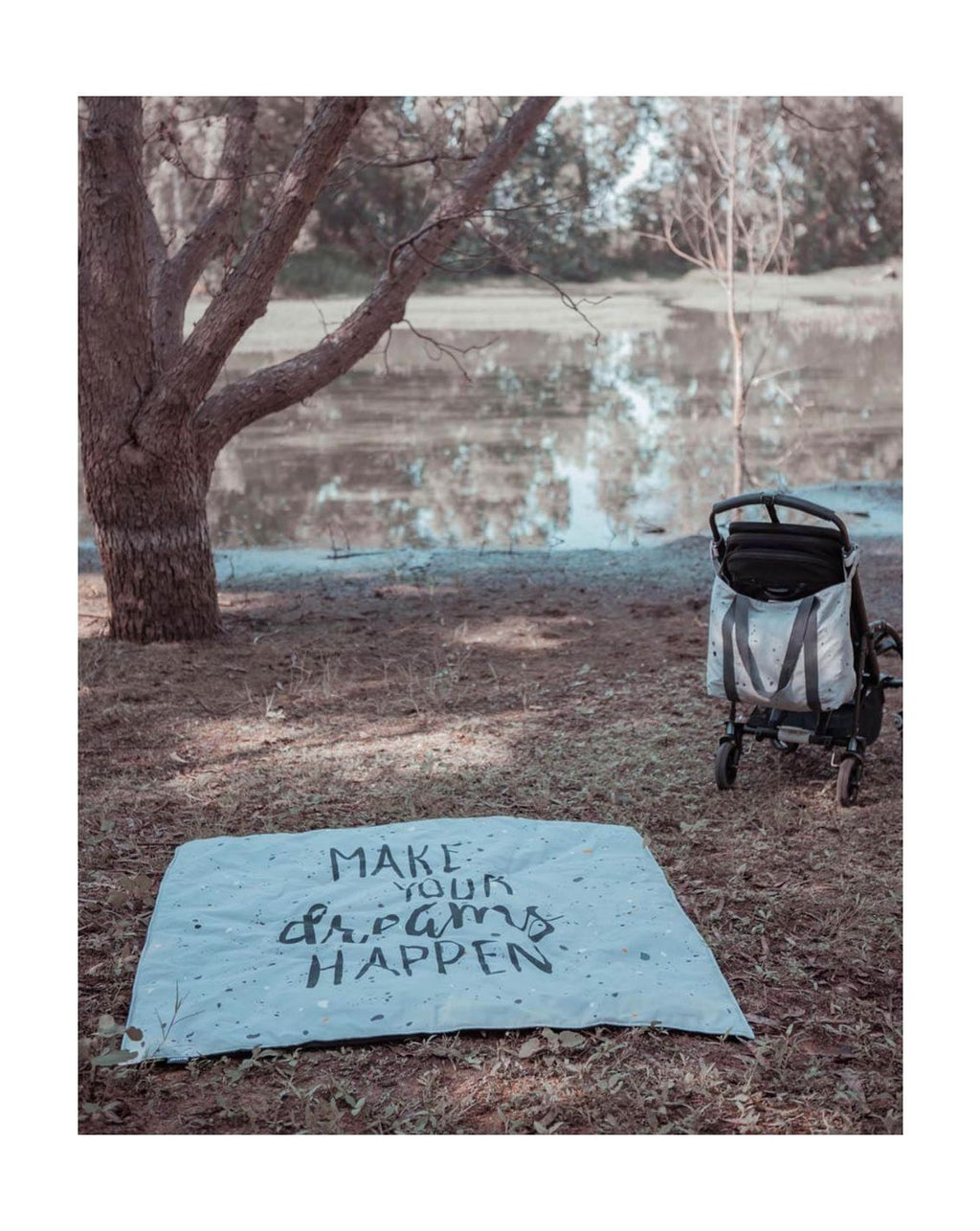 ピクニックブランケット＆バッグ 130x130cm