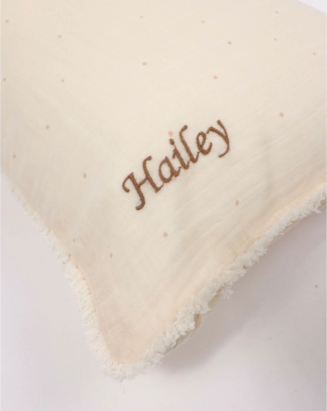 Muslin Pillow Cover with Fringes 47*36cm