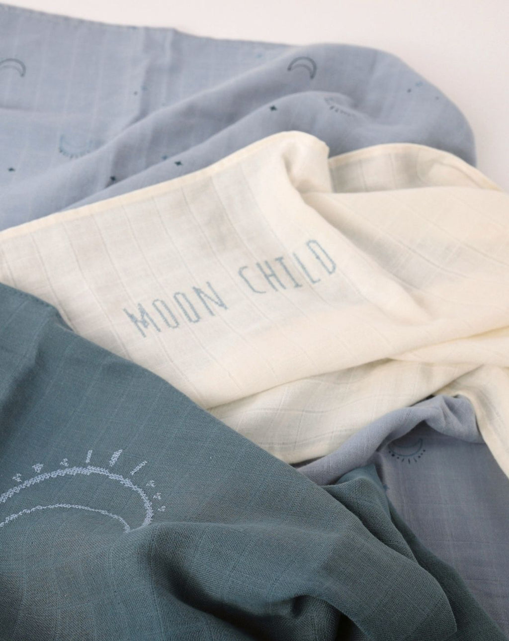 ผ้าฝ้ายมัสลิน 100% พิมพ์ลายสี่เหลี่ยมจัตุรัส - แพ็ค 3 ชิ้น