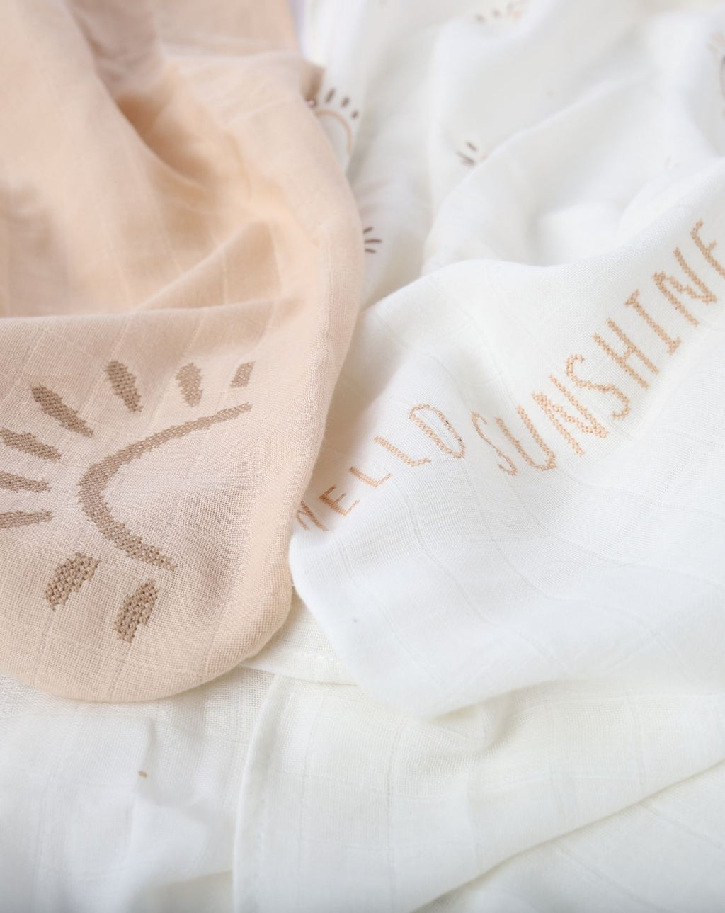 ผ้าฝ้ายมัสลิน 100% พิมพ์ลายสี่เหลี่ยมจัตุรัส - แพ็ค 3 ชิ้น