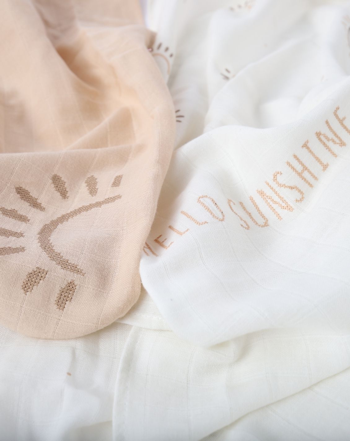 ผ้าฝ้ายมัสลิน 100% พิมพ์ลายสี่เหลี่ยมจัตุรัส - แพ็ค 3 ชิ้น