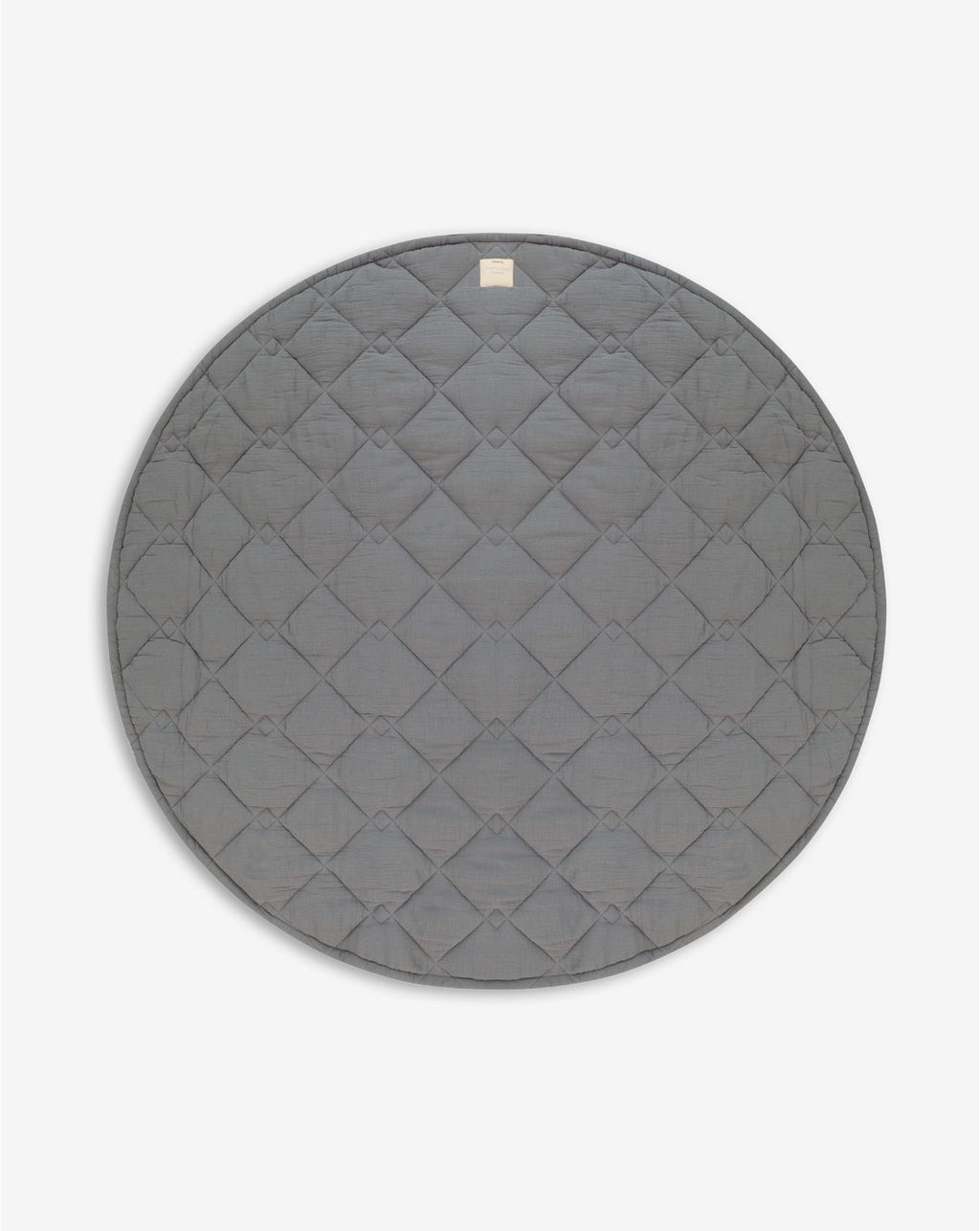 เสื่อเล่นผ้าฝ้ายมัสลินทรงกลมแบบเย็บลายควิลท์ ขนาด 120 ซม.