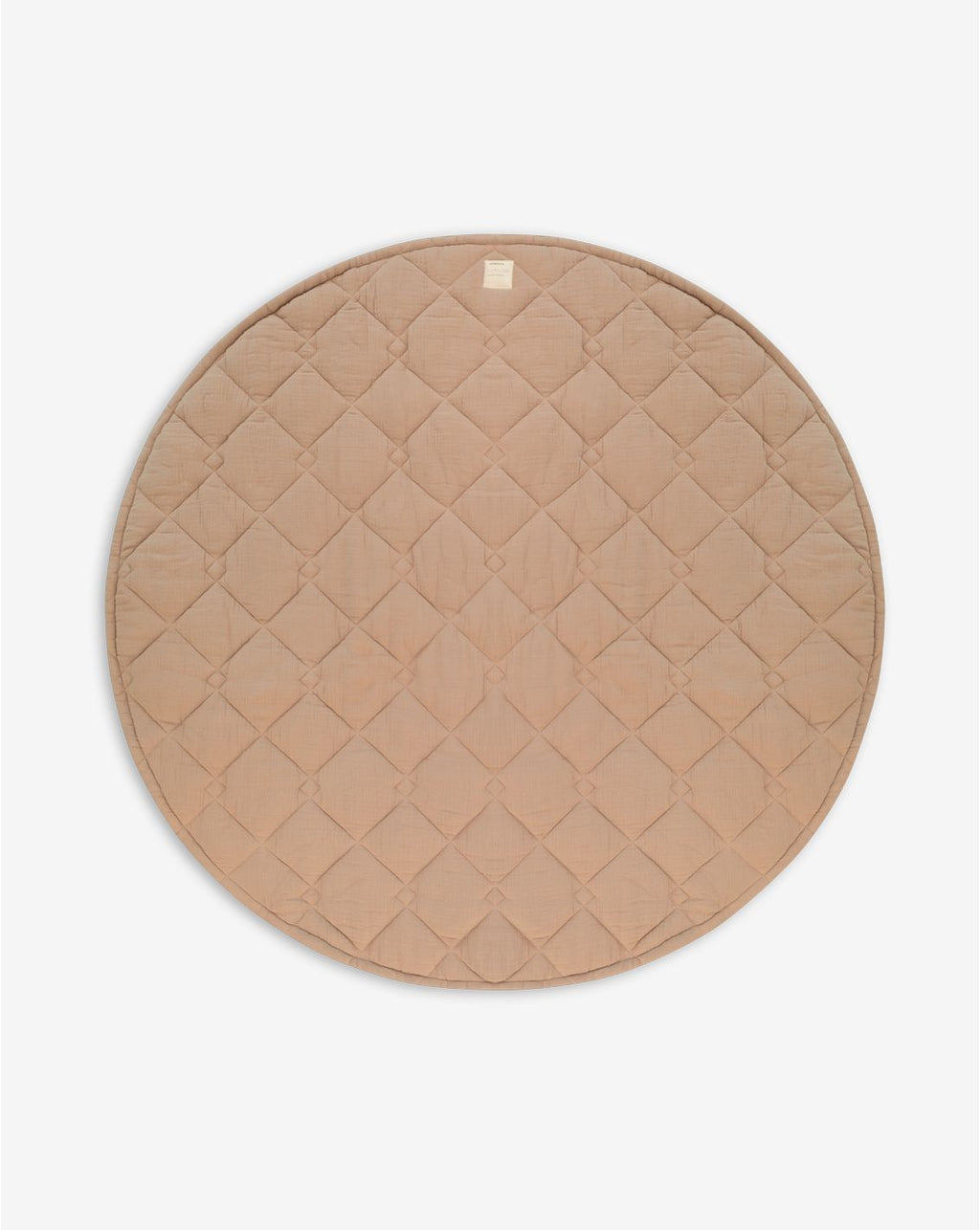 เสื่อเล่นผ้าฝ้ายมัสลินทรงกลมแบบเย็บลายควิลท์ ขนาด 120 ซม.