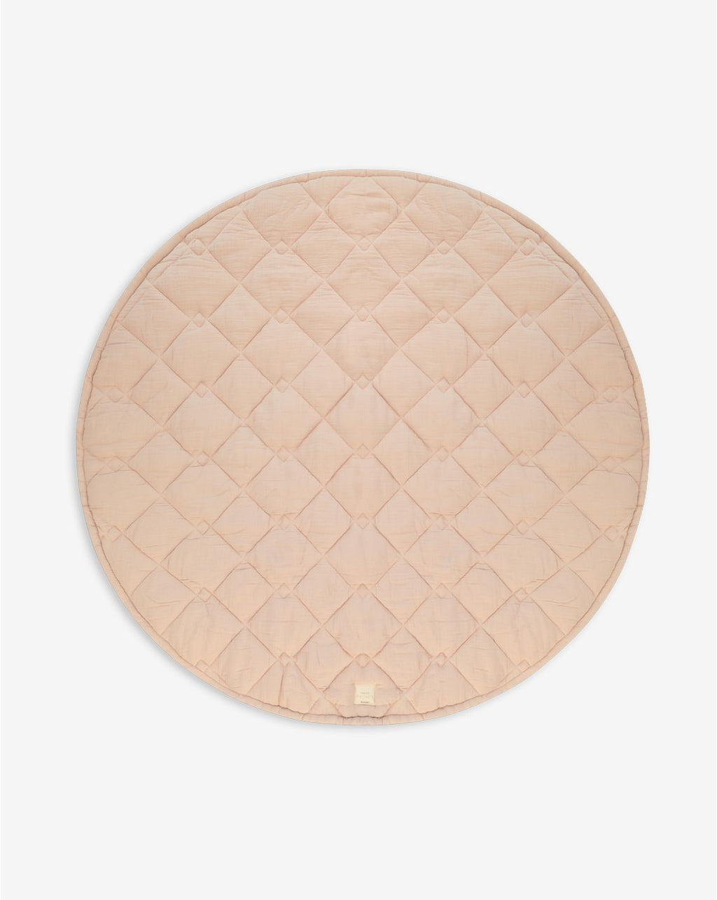 เสื่อเล่นผ้าฝ้ายมัสลินทรงกลมแบบเย็บลายควิลท์ ขนาด 120 ซม.