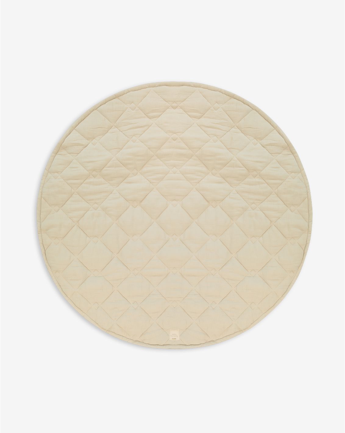 เสื่อเล่นผ้าฝ้ายมัสลินทรงกลมแบบเย็บลายควิลท์ ขนาด 120 ซม.