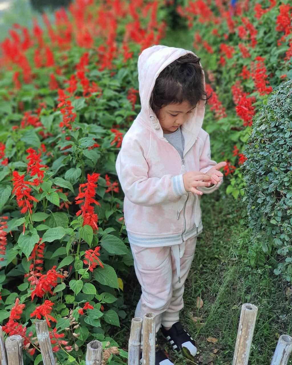 パンツE - ライトピンクプリント