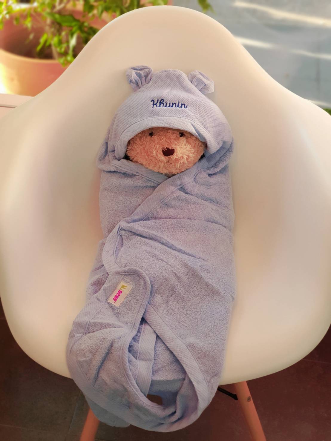 Personalized Baby Blue Gift Basket