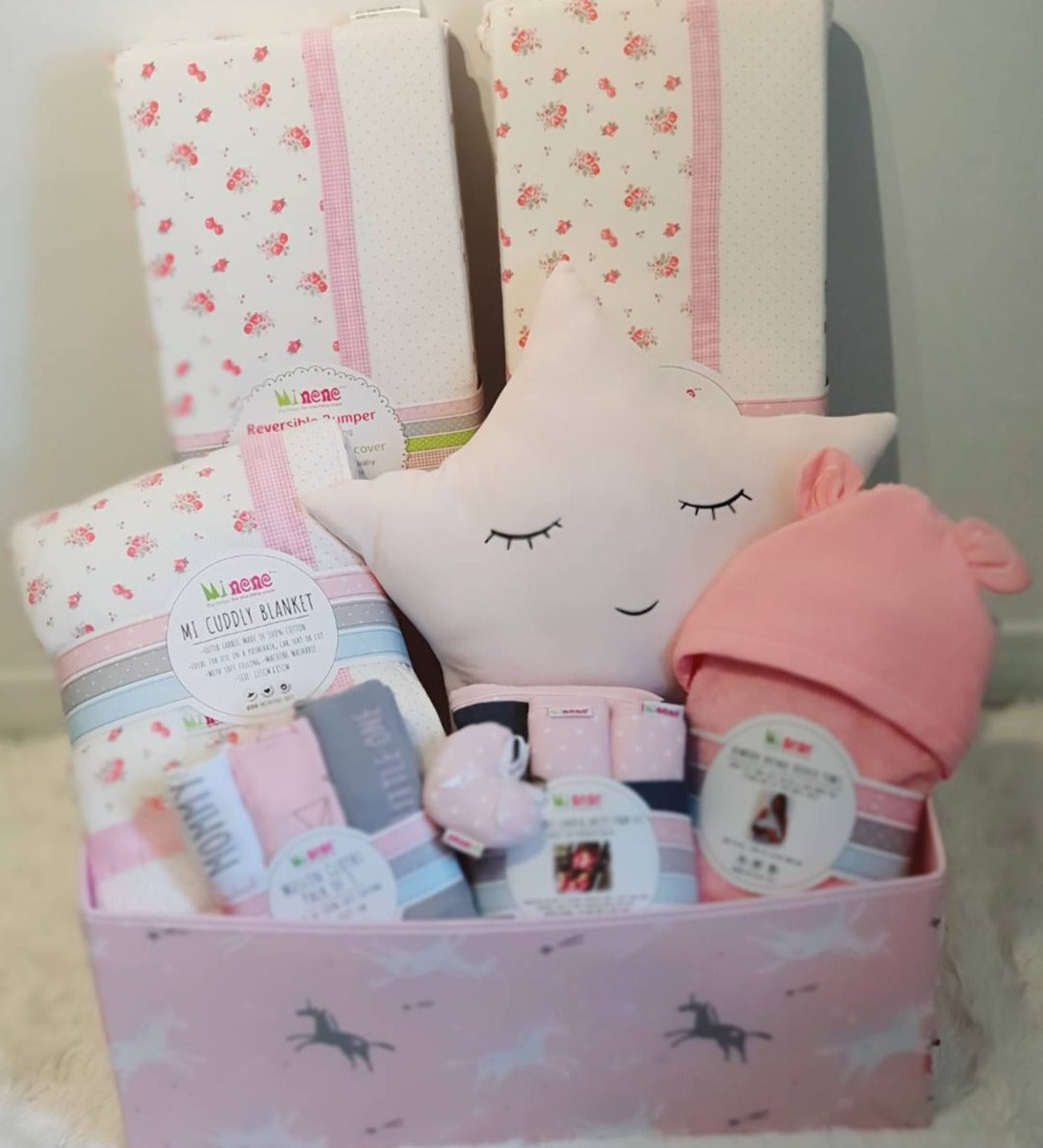 Super Special Newborn Gift Box - Cream Floral Bedding !
