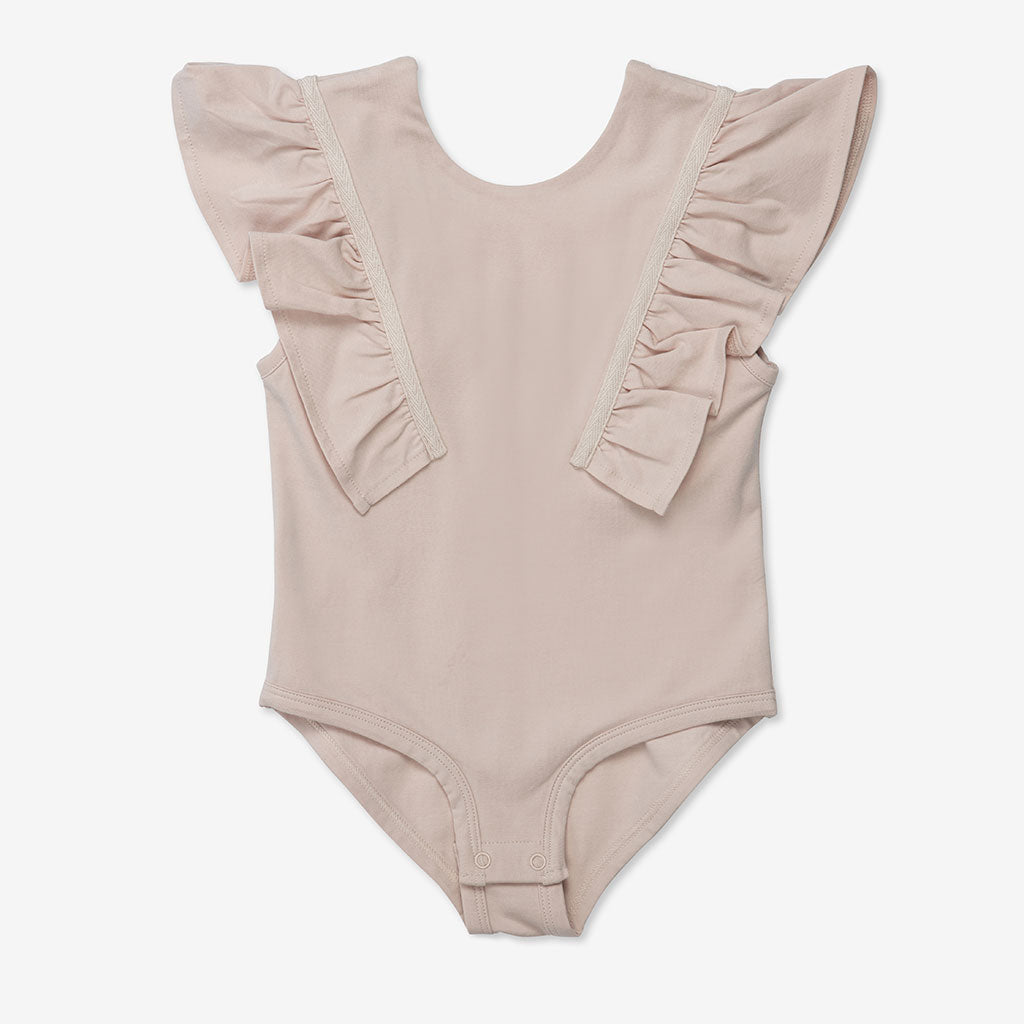 บอดี้สูทแขนกุดระบายแขน