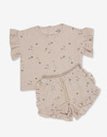 Ruffled Top & Pants Set O