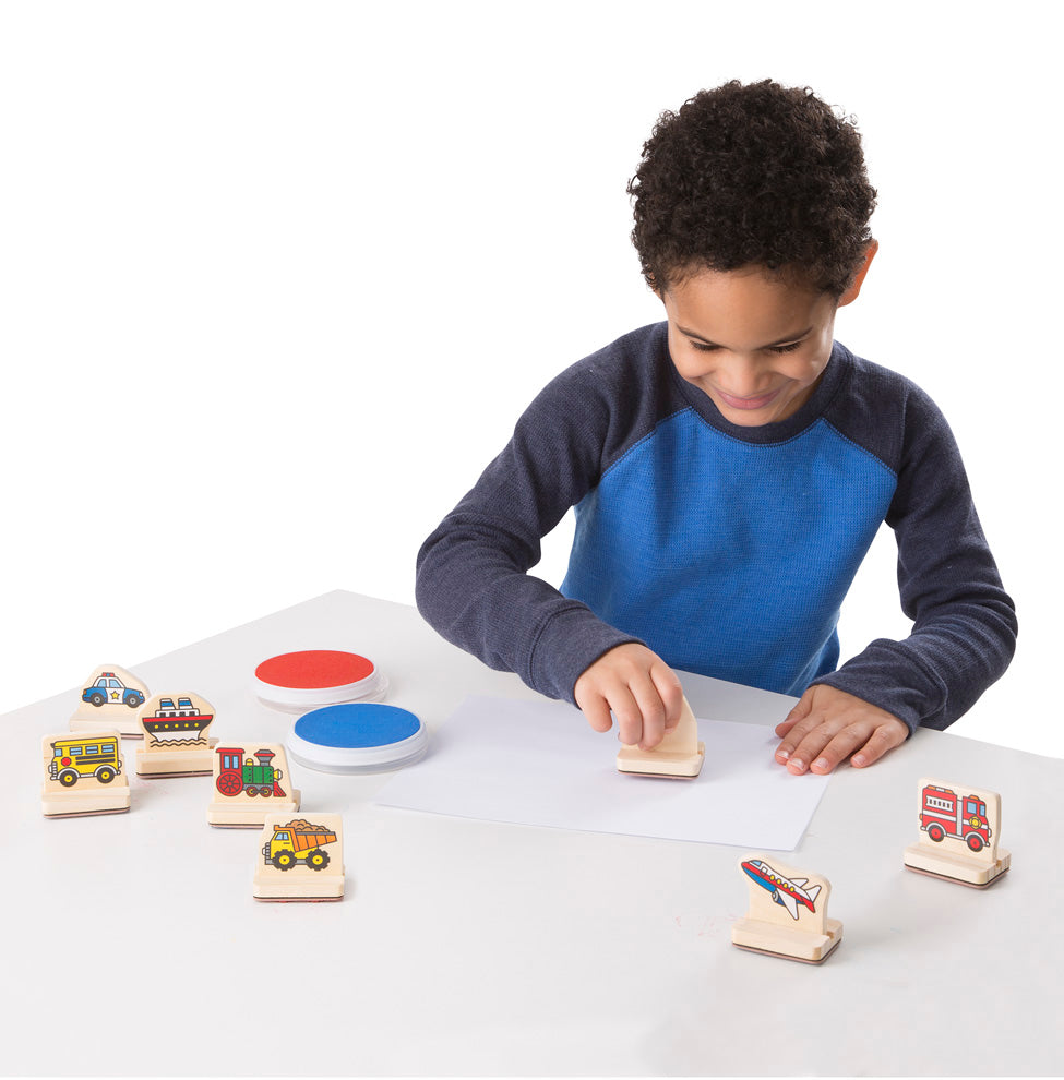 初めての木製スタンプセット - 乗り物
