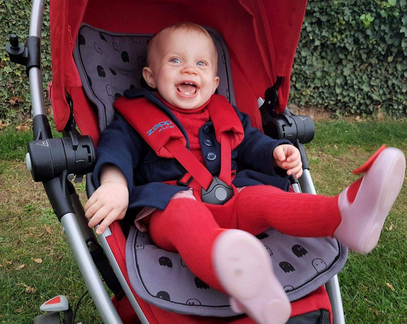 リバーシブルベビーカー＆カーシートライナー - ジャージーコットン！