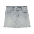 Skirt With Cut J, Jeans - Light Blue