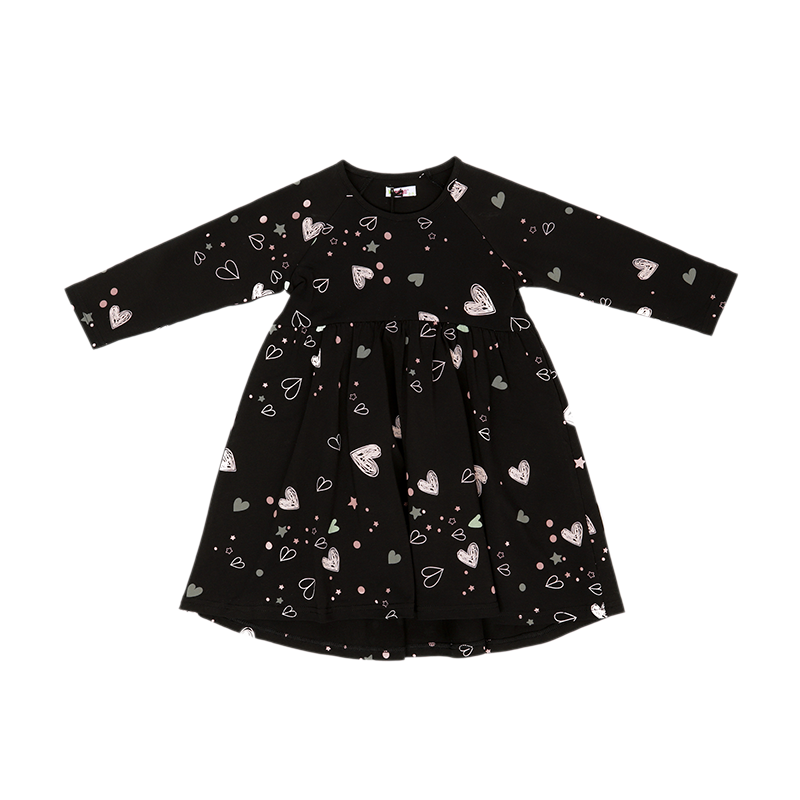 Dress KC - Printed Black
