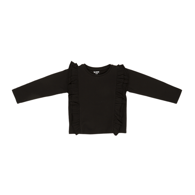 เสื้อระบายข้างสีดำ AB