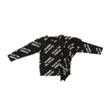 Wide sleeve shirt AB - Black Printed
