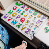 See Inside Alphabet A-Z Peg Puzzle 26 Pcs