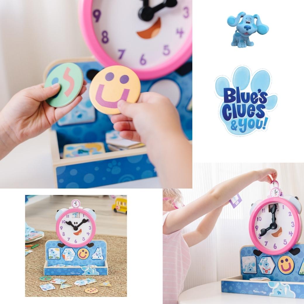 นาฬิกาแม่เหล็กไม้รูปตั๋ว จาก Melissa & Doug Blue's X Clues & You!