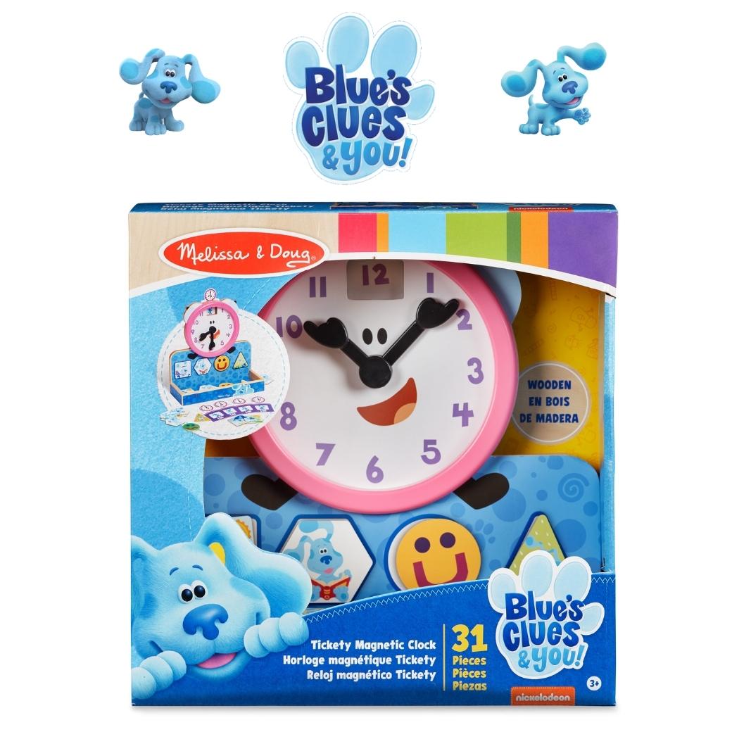 นาฬิกาแม่เหล็กไม้รูปตั๋ว จาก Melissa & Doug Blue's X Clues & You!