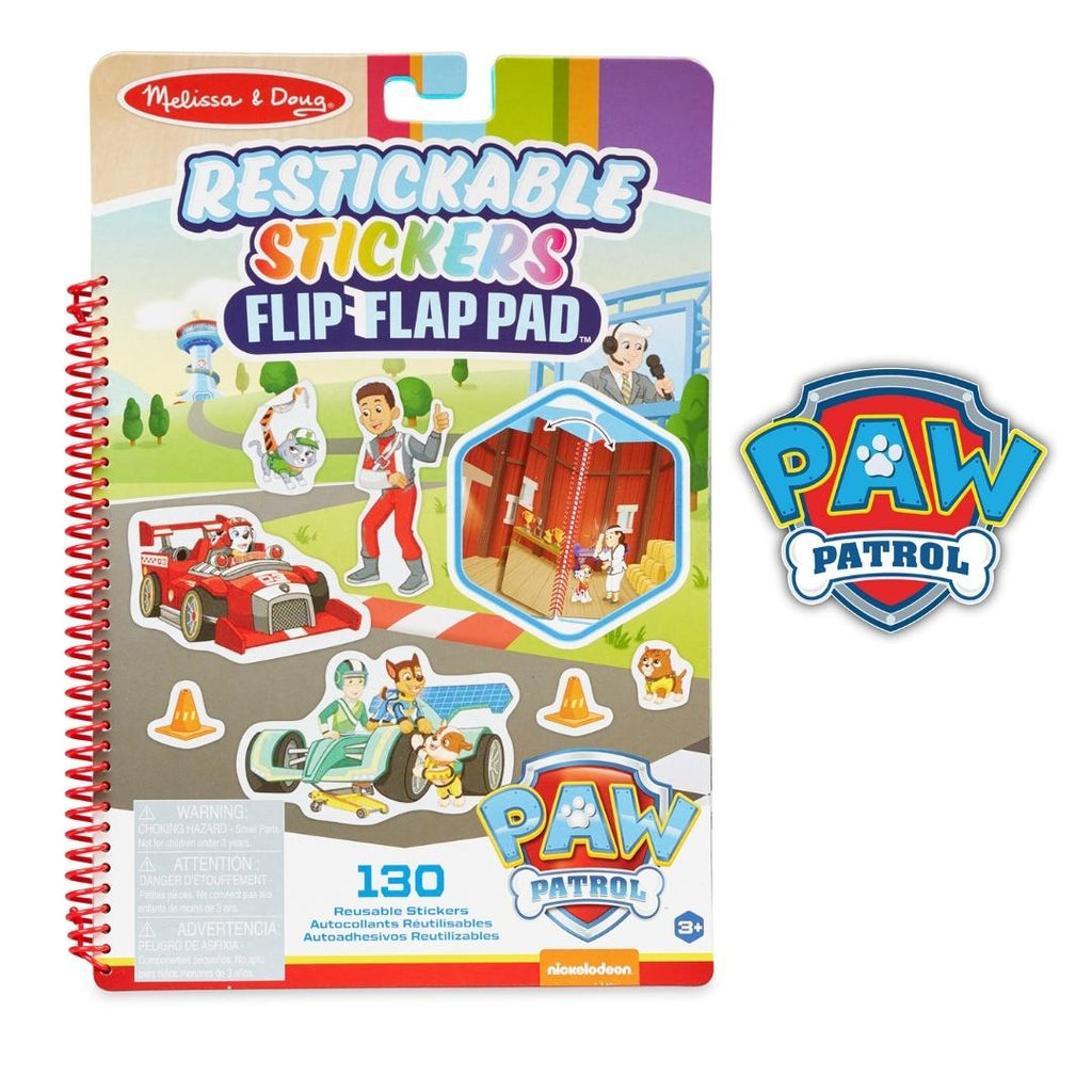"flip" สติกเกอร์แบบติดซ้ำได้ Melissa & Doug X PAW Patrol แผ่นพับ - ภารกิจคลาสสิก