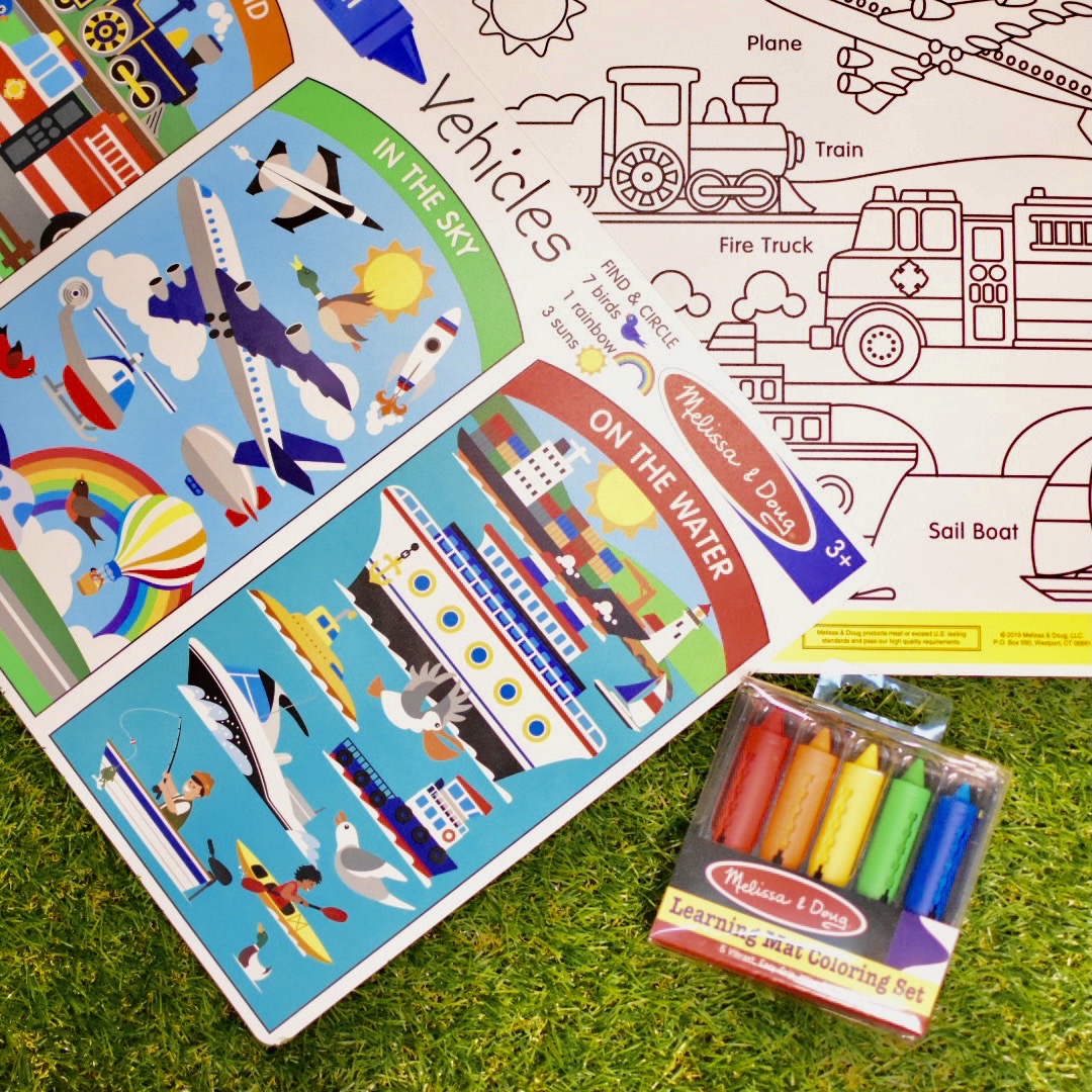 Melissa & Doug Write-A-Mat Learning Mat Vehicles