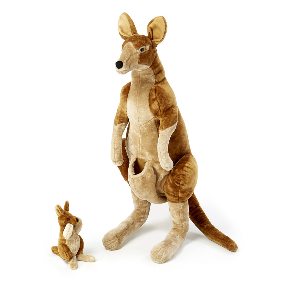 Kangaroo and Joey Lifelike Stuffed Animal