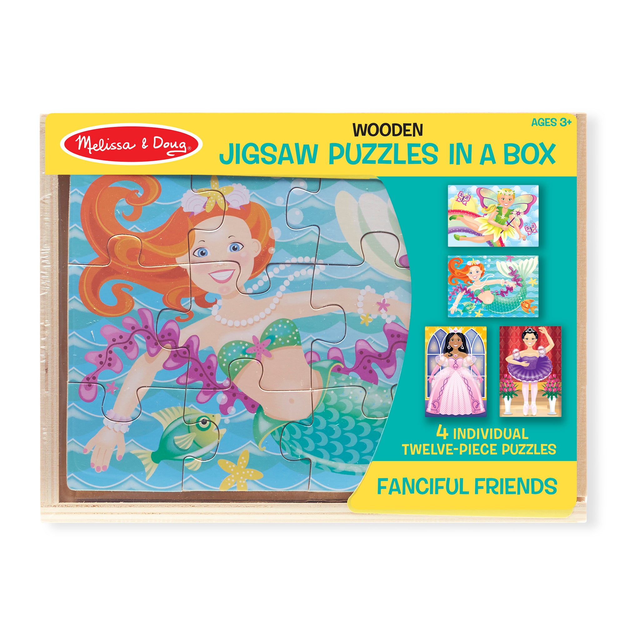 4-in-1 Puzzles in a Box Fanciful Friends Jigsaw